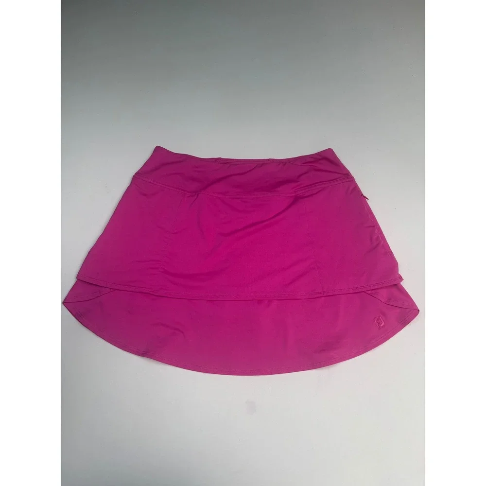 FootJoy‎ Womens Pink Layered Golf Skort Size L Performance Athletic Skirt 26804